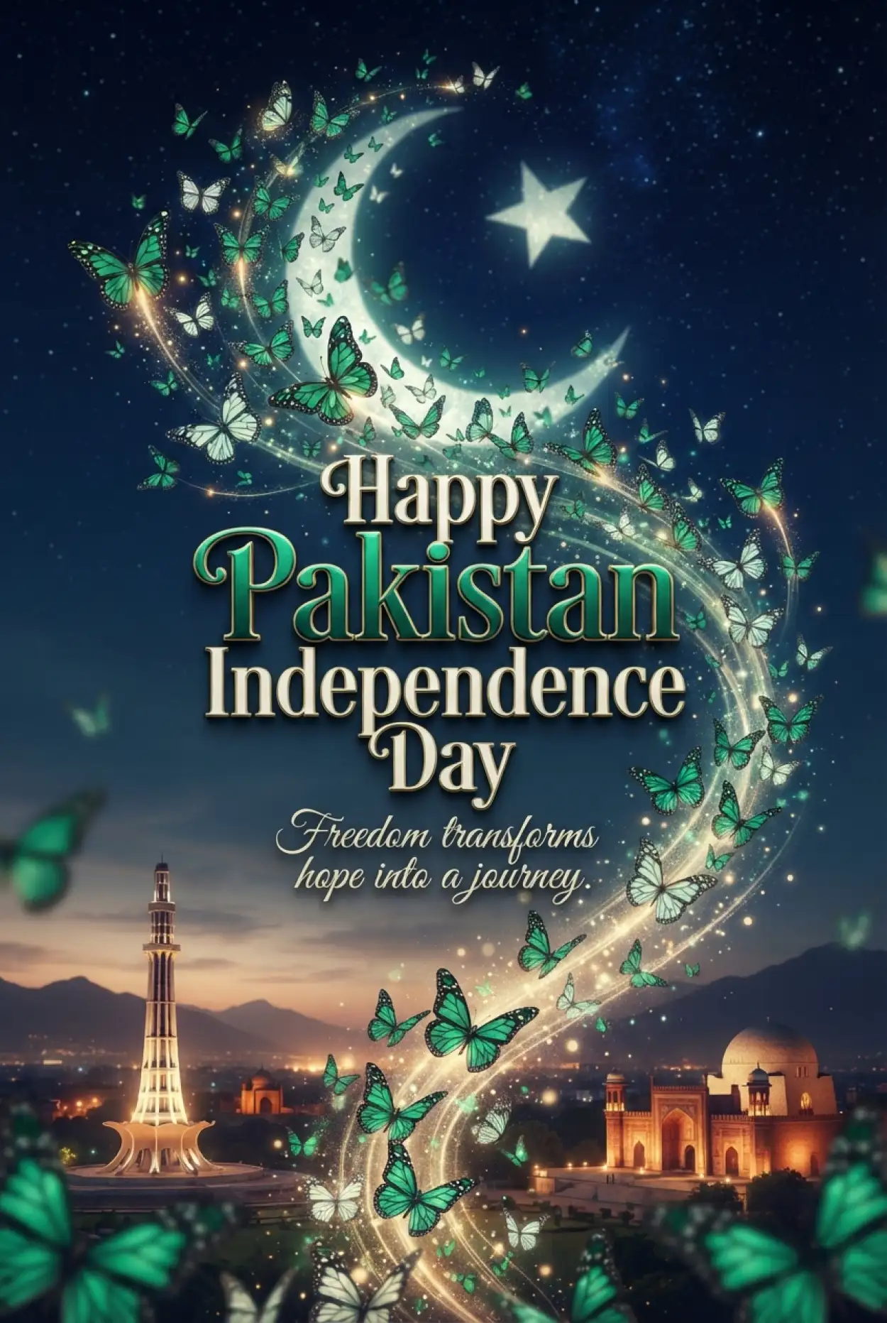 Free Download Happy Pakistan Independence Day 2026 Wishes Image - High Quality Pakistan Independence Day 2026 Image