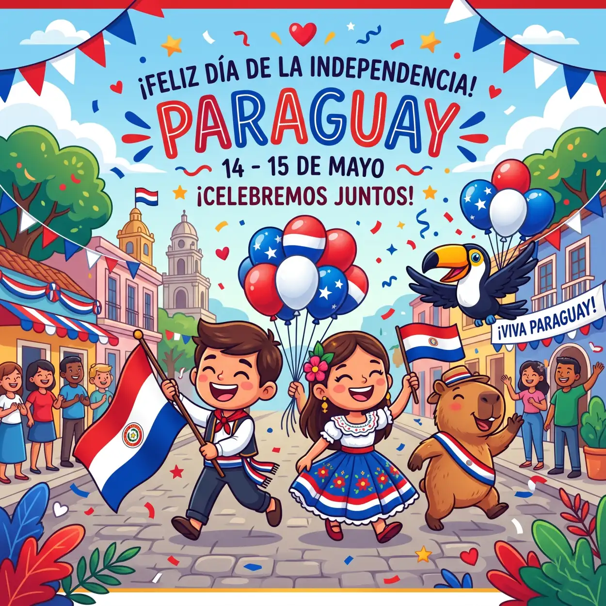 Free Download Happy Paraguay Independence Day 2026 Images - High Quality Paraguay Independence Day 2026 Wishes Image