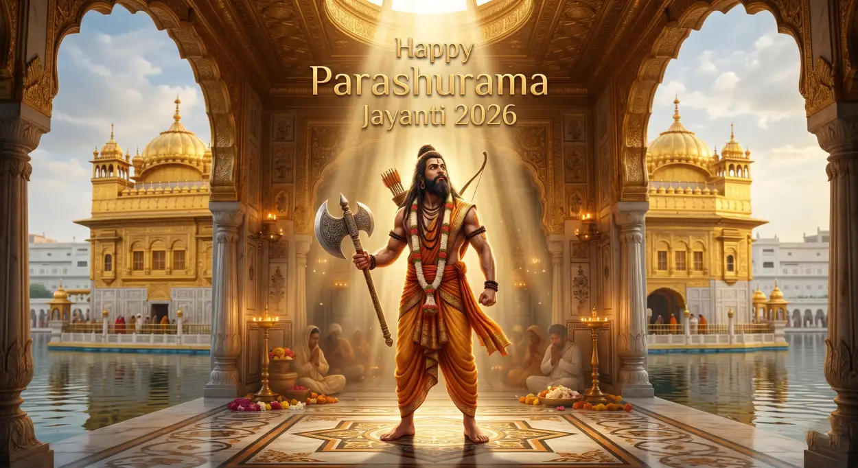 Free Download Happy Parashurama Jayanti Images 2026 Free Download - High Quality Happy Parashurama Jayanti Wishes 2026 Image