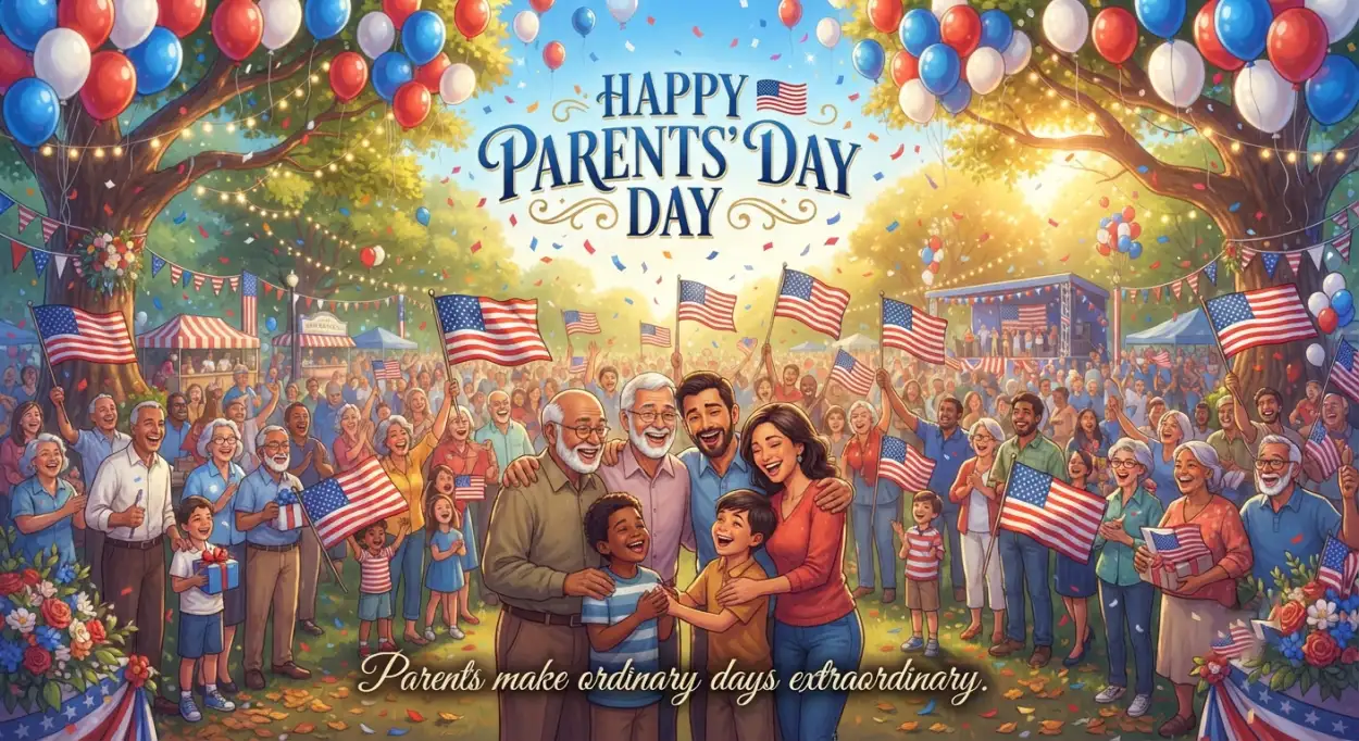 Free Download Happy Parents Day Cinematic Movie Poster - High Quality American Parents Day 2026 Image