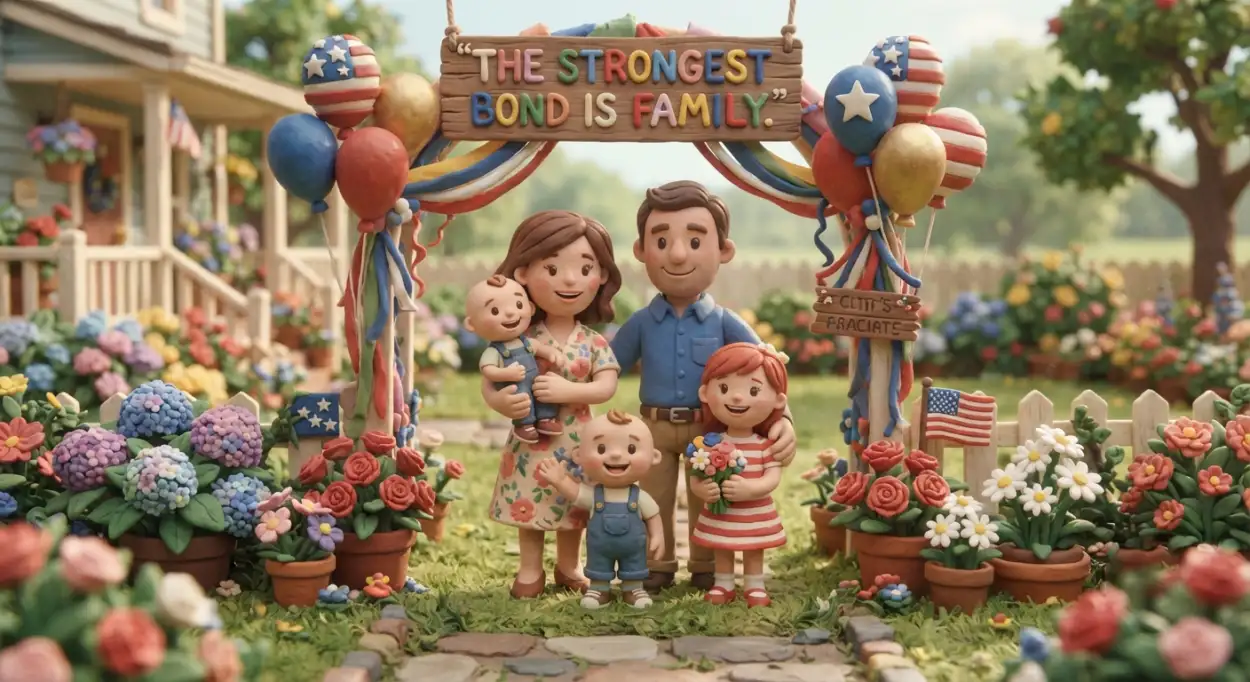 Free Download Happy Parents Day Pixar Inspired Family Artwork - High Quality American Parents Day 2026 Image