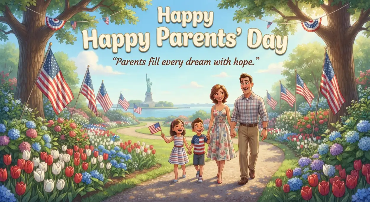 Free Download Happy Parents Day Poster Template - High Quality American Parents Day 2026 Image