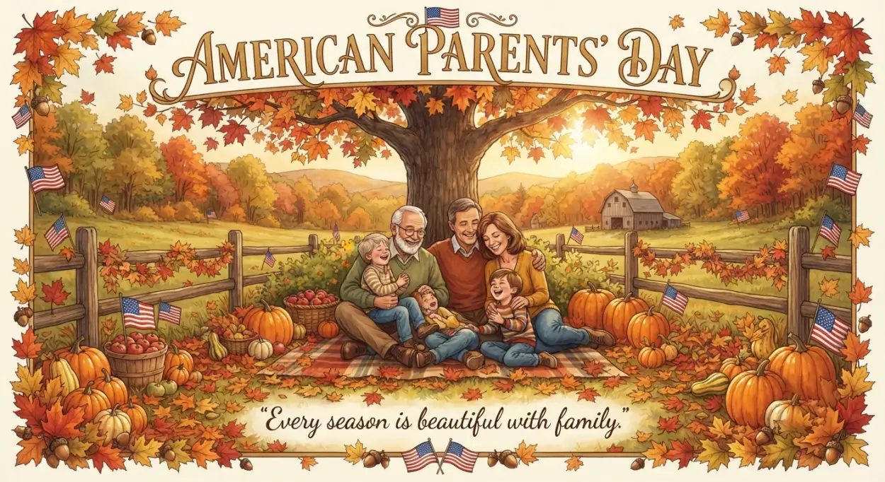 Free Download Happy Parents Day Premium Typography Design - High Quality American Parents Day 2026 Image