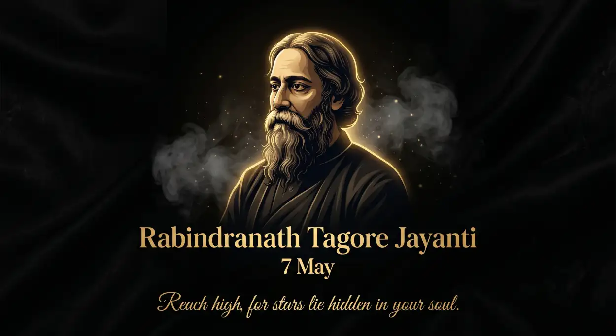 Free Download Happy Rabindranath Tagore Jayanti Banner - High Quality Rabindranath Tagore Jayanti Image