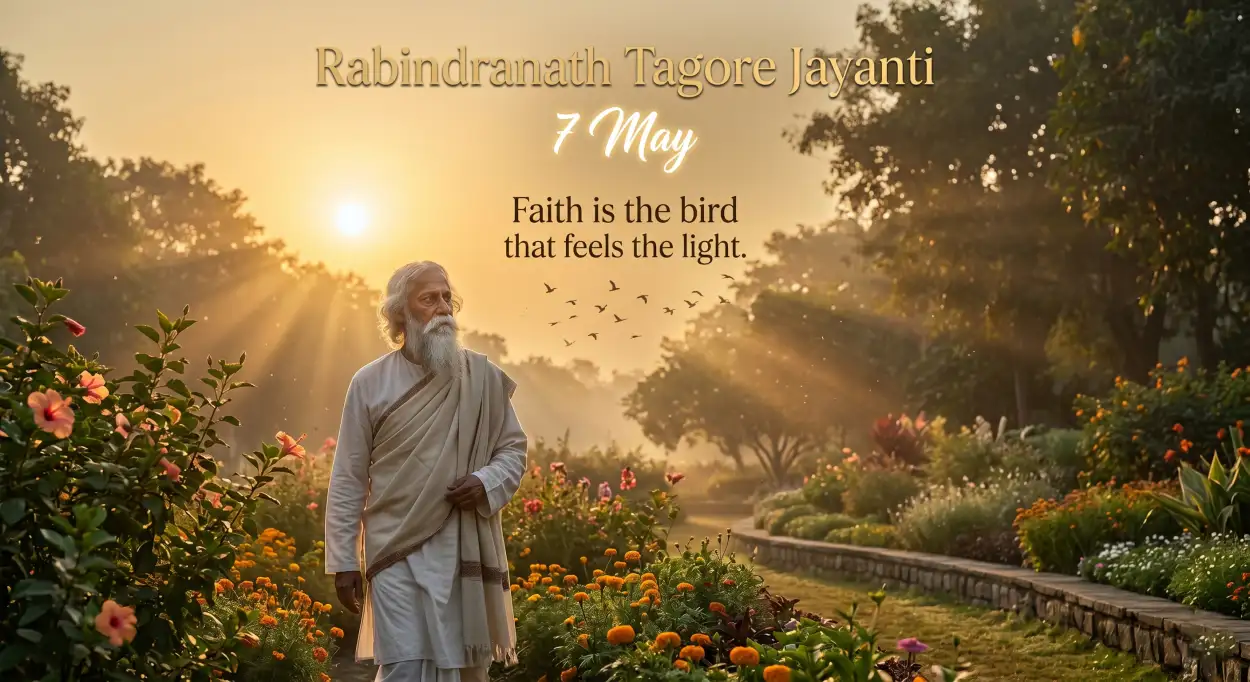 Free Download Happy Rabindranath Tagore Jayanti Floral Background - High Quality Rabindranath Tagore Jayanti Background Image