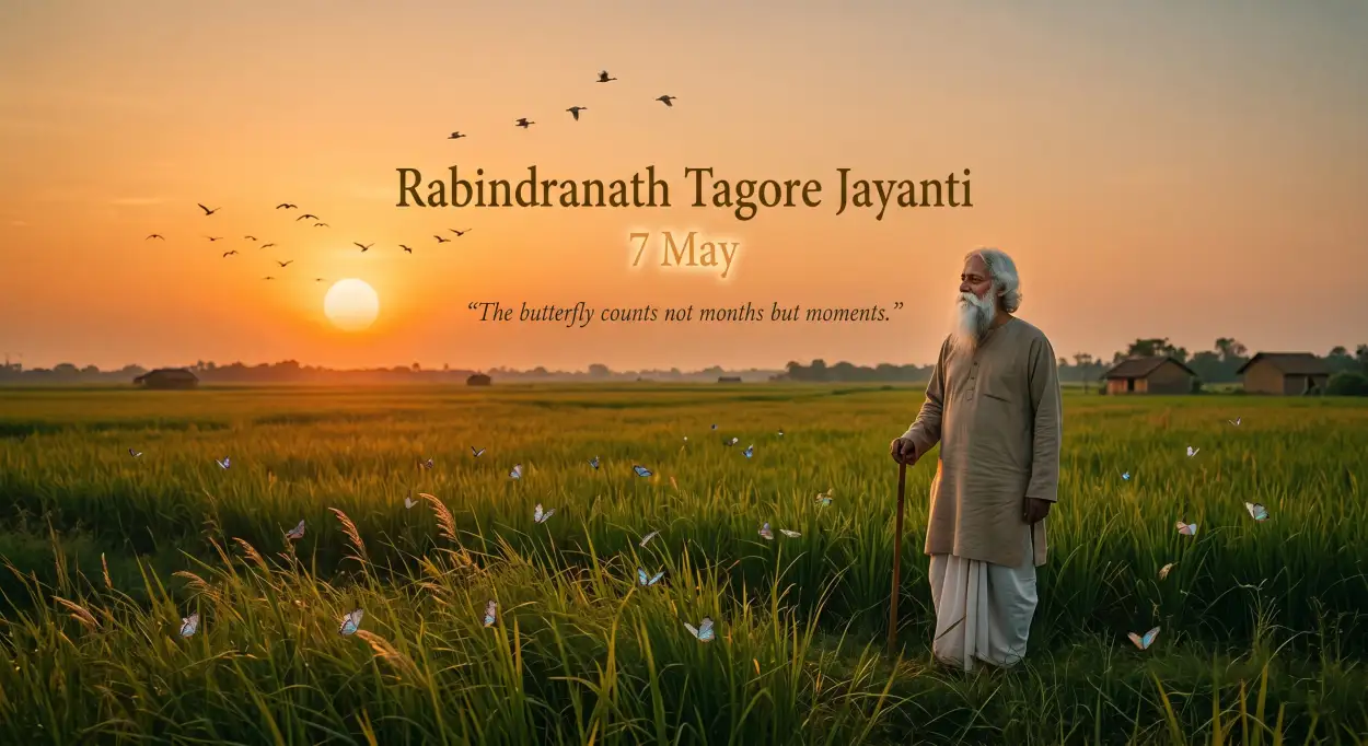 Free Download Happy Rabindranath Tagore Jayanti Images With Quotes - High Quality Rabindranath Tagore Jayanti Image