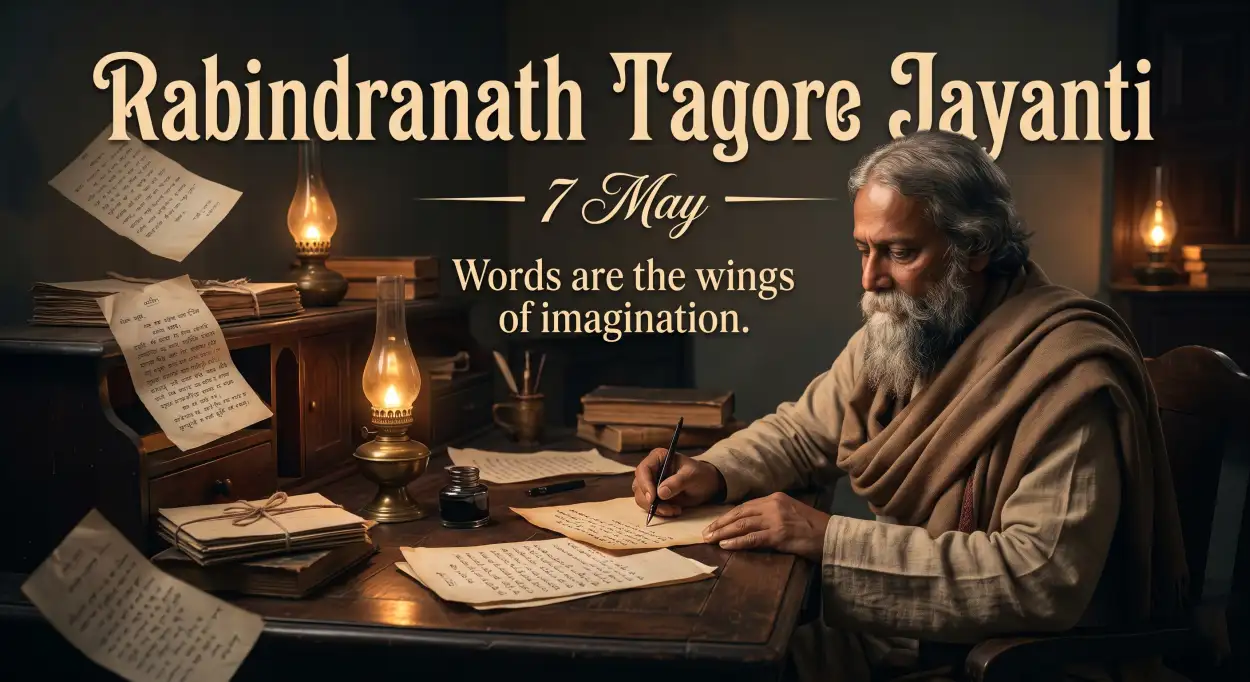 Free Download Happy Rabindranath Tagore Jayanti Quotes In English - High Quality Rabindranath Tagore Jayanti Image