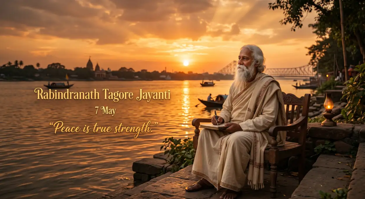 Free Download Happy Rabindranath Tagore Jayanti Spiritual Quotes - High Quality Rabindranath Tagore Jayanti Image