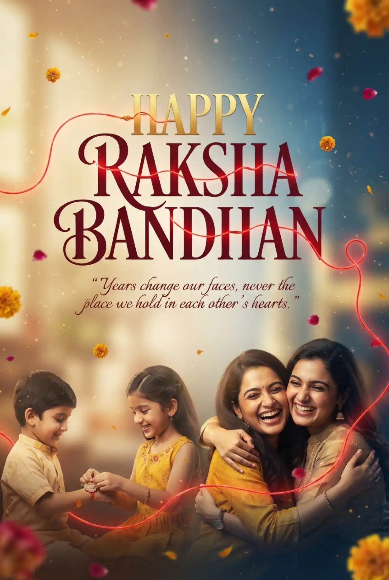 Free Download Happy Rakhi 2026 Banner Design - High Quality Happy Rakhi Wishes 2026 Image