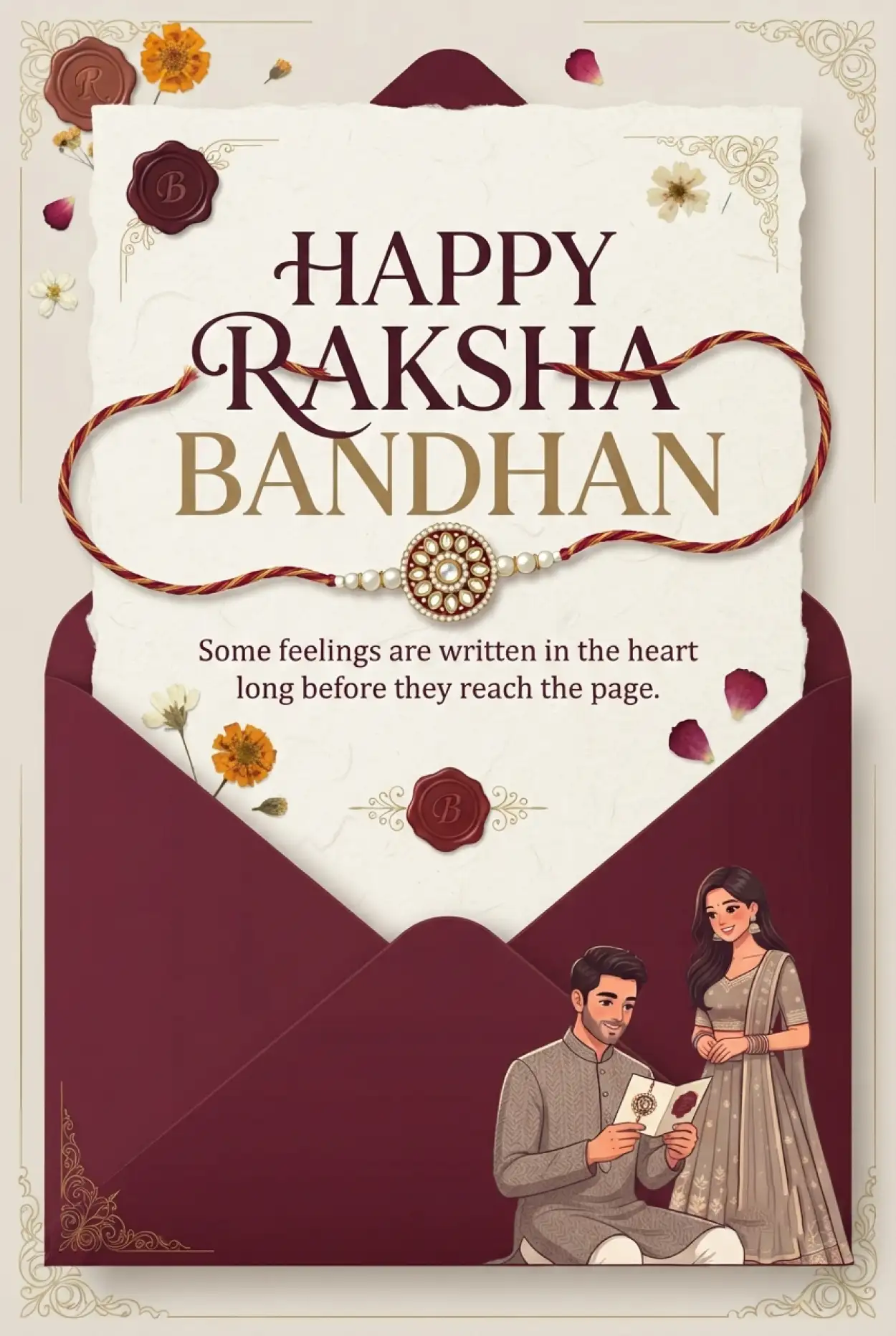 Free Download Happy Rakhi Wishes 2026 Card Design - High Quality Happy Rakhi Wishes 2026 Image