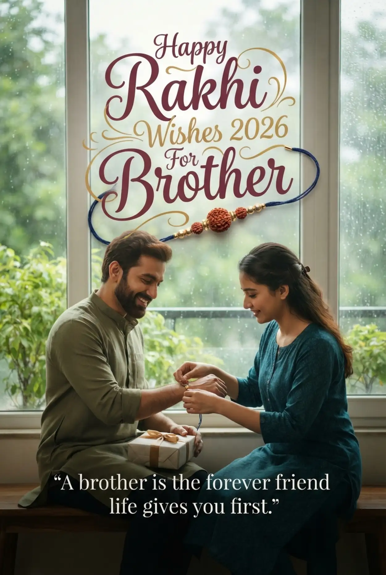 Free Download Happy Rakhi Wishes 2026 For Brother Instagram Post - High Quality Happy Rakhi Wishes 2026 Image