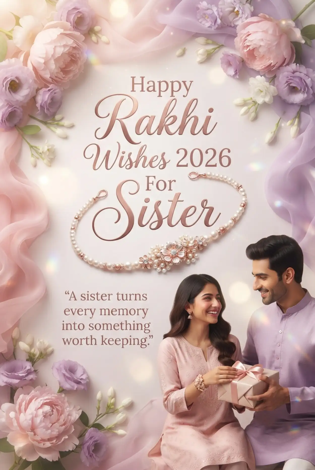 Free Download Happy Rakhi Wishes 2026 For Sister Instagram Post - High Quality Happy Rakhi Wishes 2026 Image