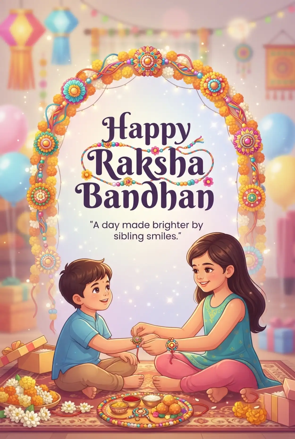 Free Download Happy Rakhi Wishes 2026 For Sister - High Quality Happy Raksha Bandhan Wishes 2026 Image