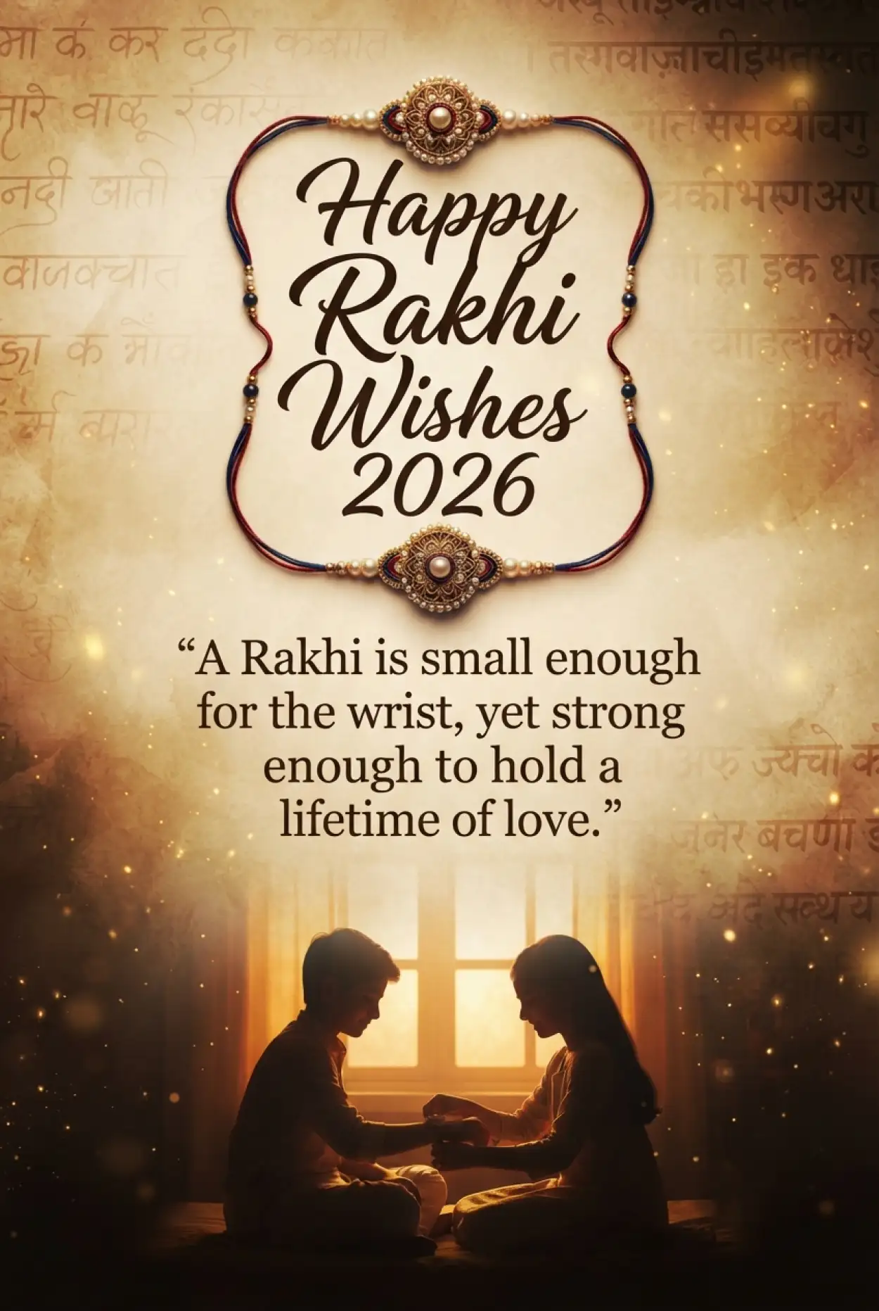 Free Download Happy Rakhi Wishes 2026 With Messages - High Quality Happy Rakhi Wishes 2026 Image