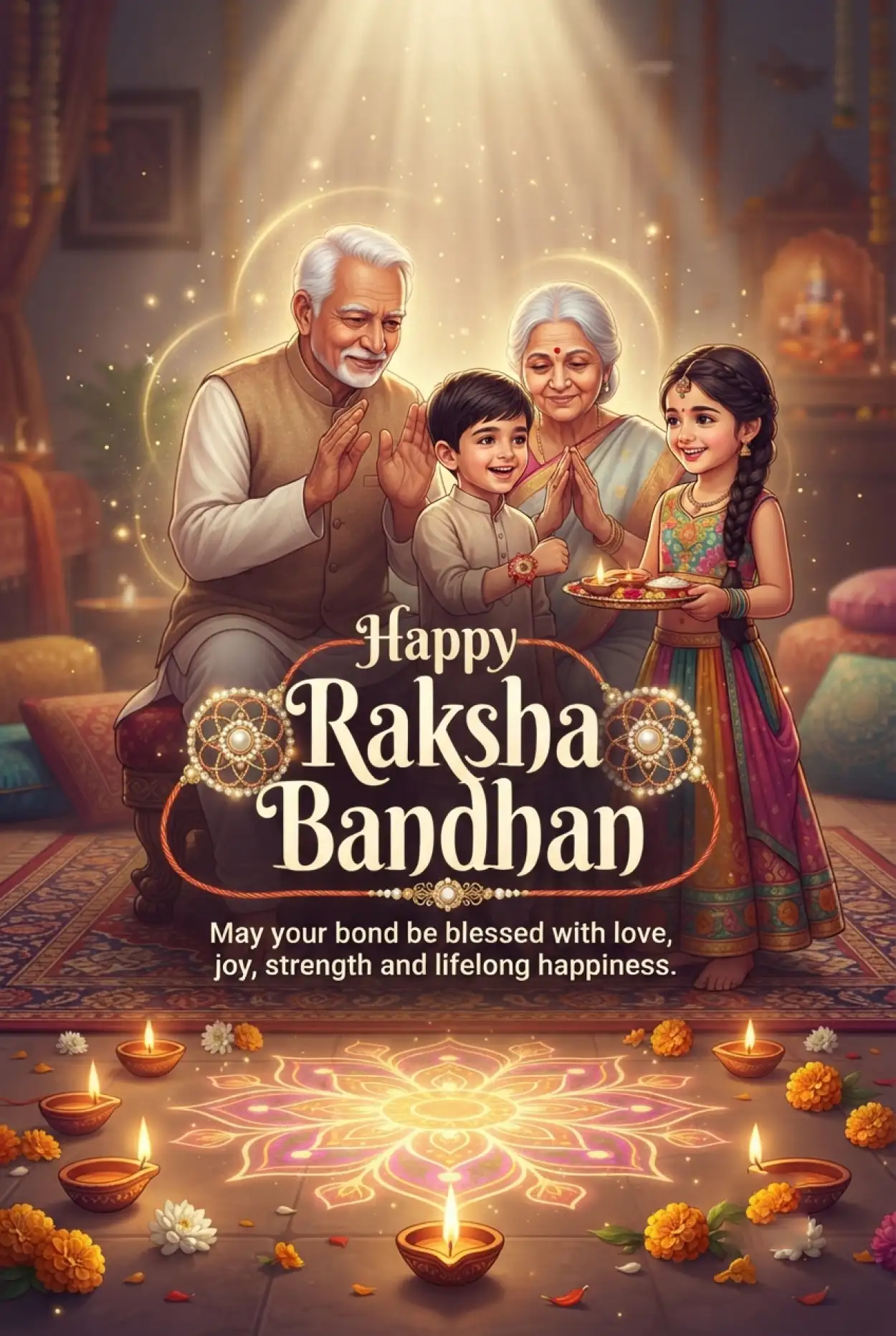 Free Download Happy Rakhi Wishes For Small Children - High Quality Happy Raksha Bandhan Wishes For Children Image