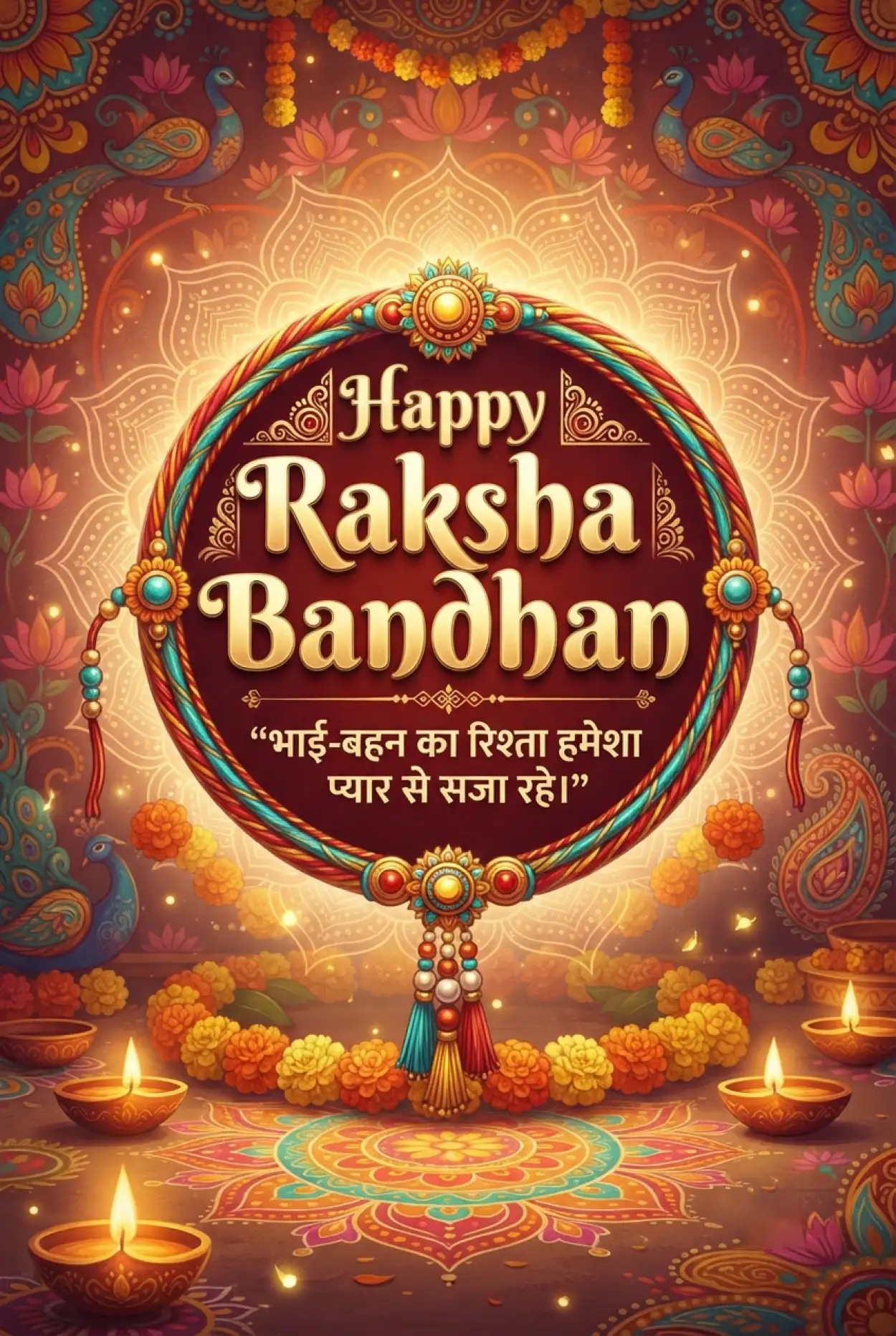 Free Download Happy Raksha Bandhan 2026 Greetings - High Quality Happy Raksha Bandhan Wishes 2026 Image