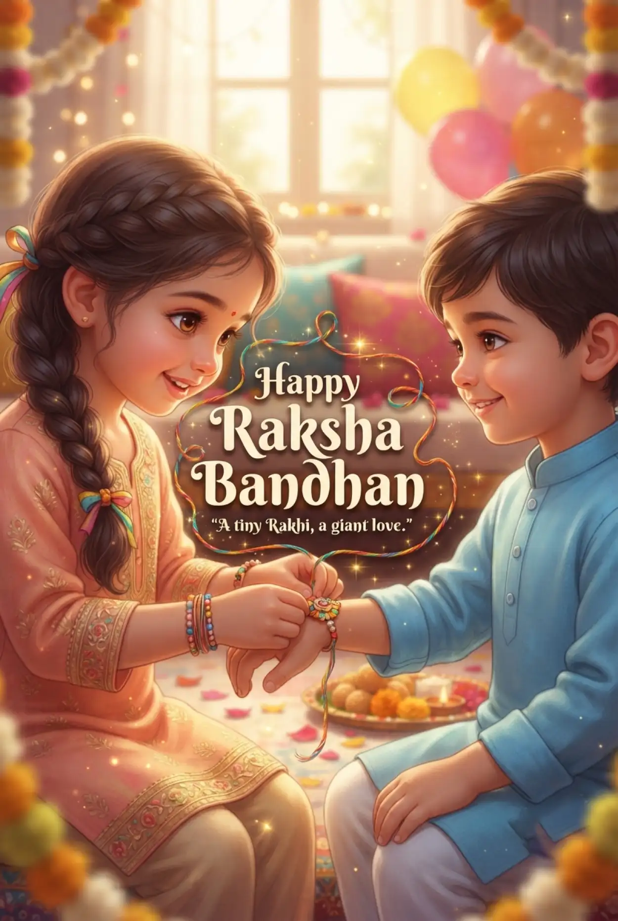 Free Download Happy Raksha Bandhan 2026 Messages For Brother And Sister - High Quality Happy Raksha Bandhan Wishes 2026 Image
