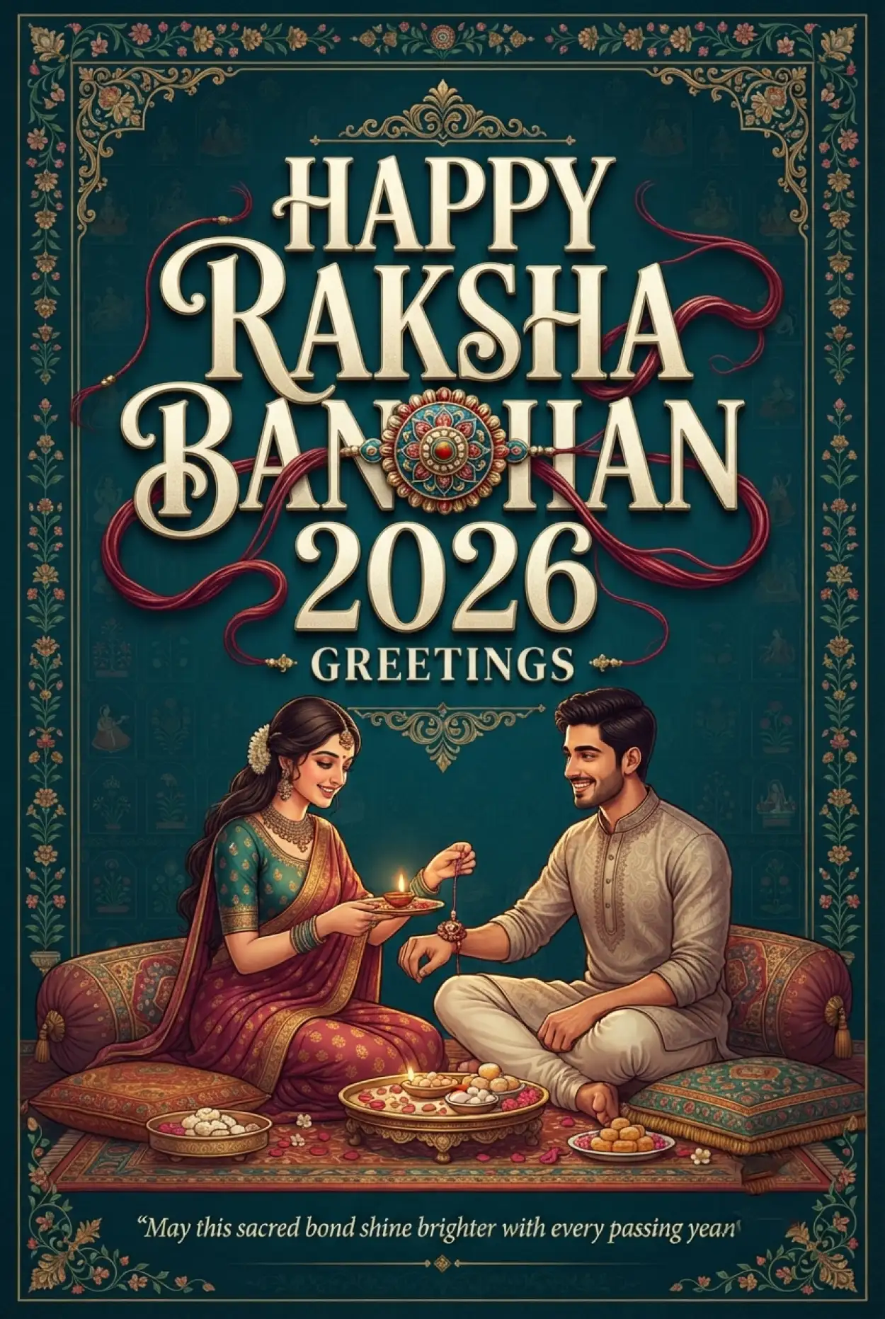 Free Download Happy Raksha Bandhan 2026 Status - High Quality Happy Rakhi Wishes 2026 Image
