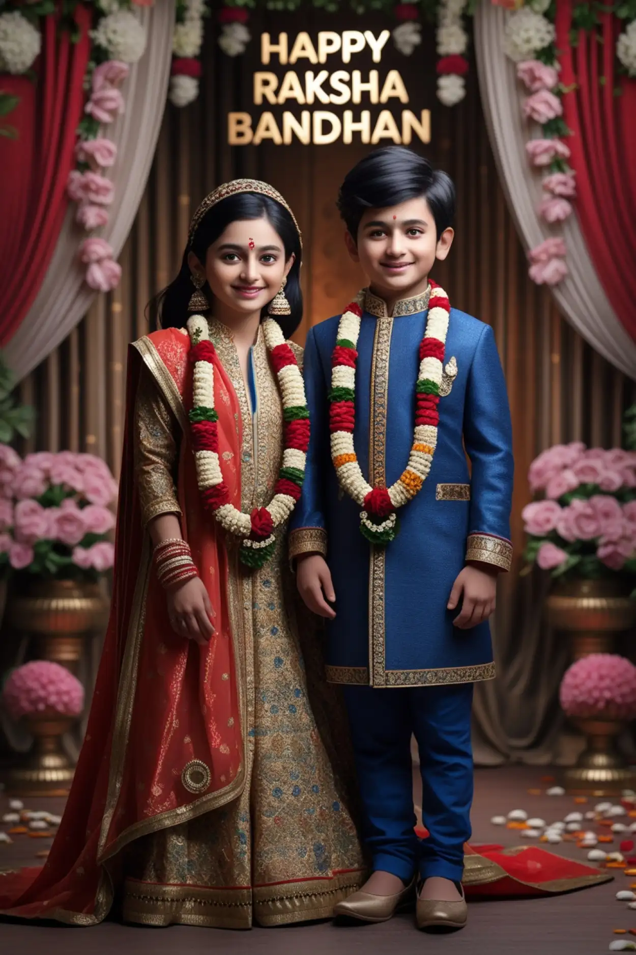 happy raksha bandhan brochure design psd