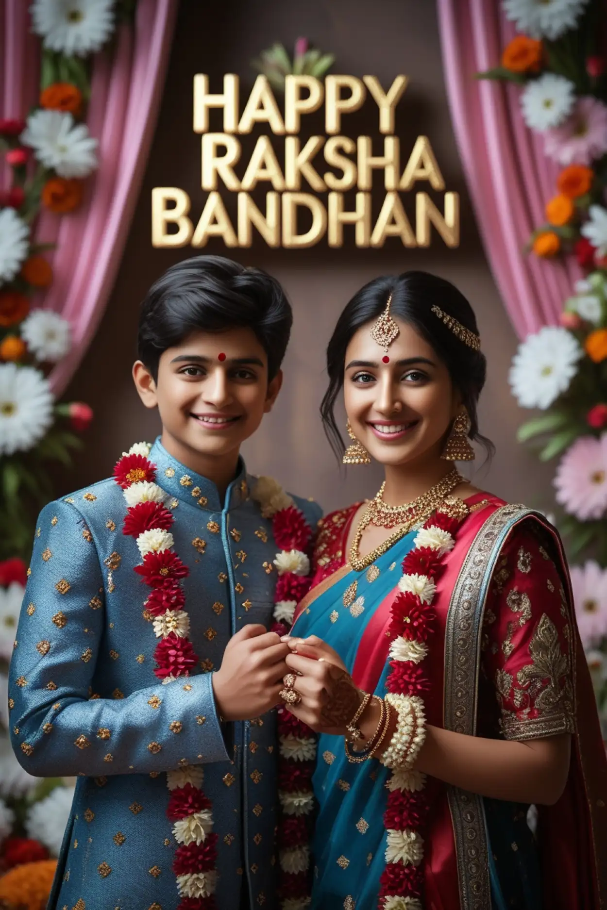 happy raksha bandhan cake topper design