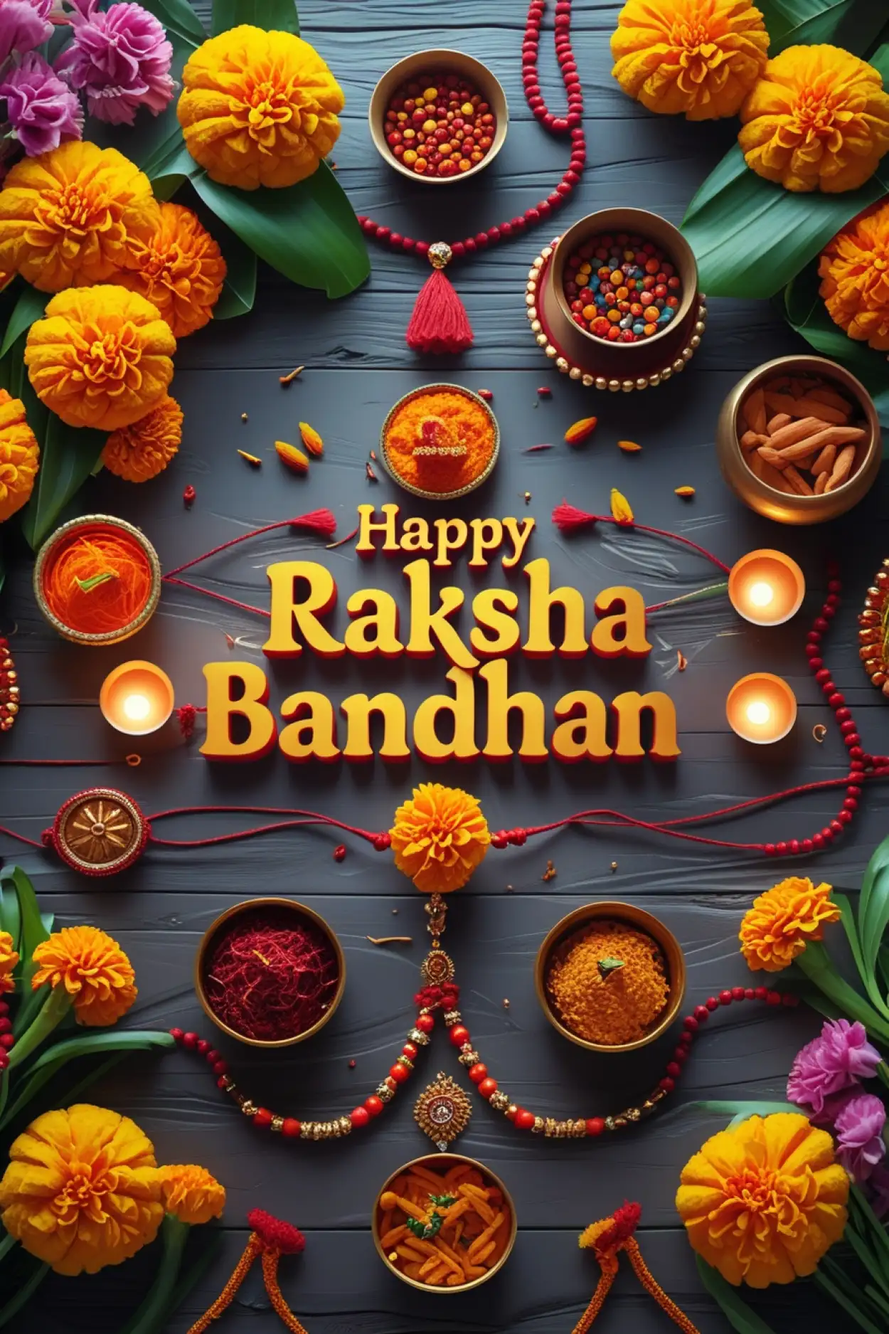 happy raksha bandhan embroidery design