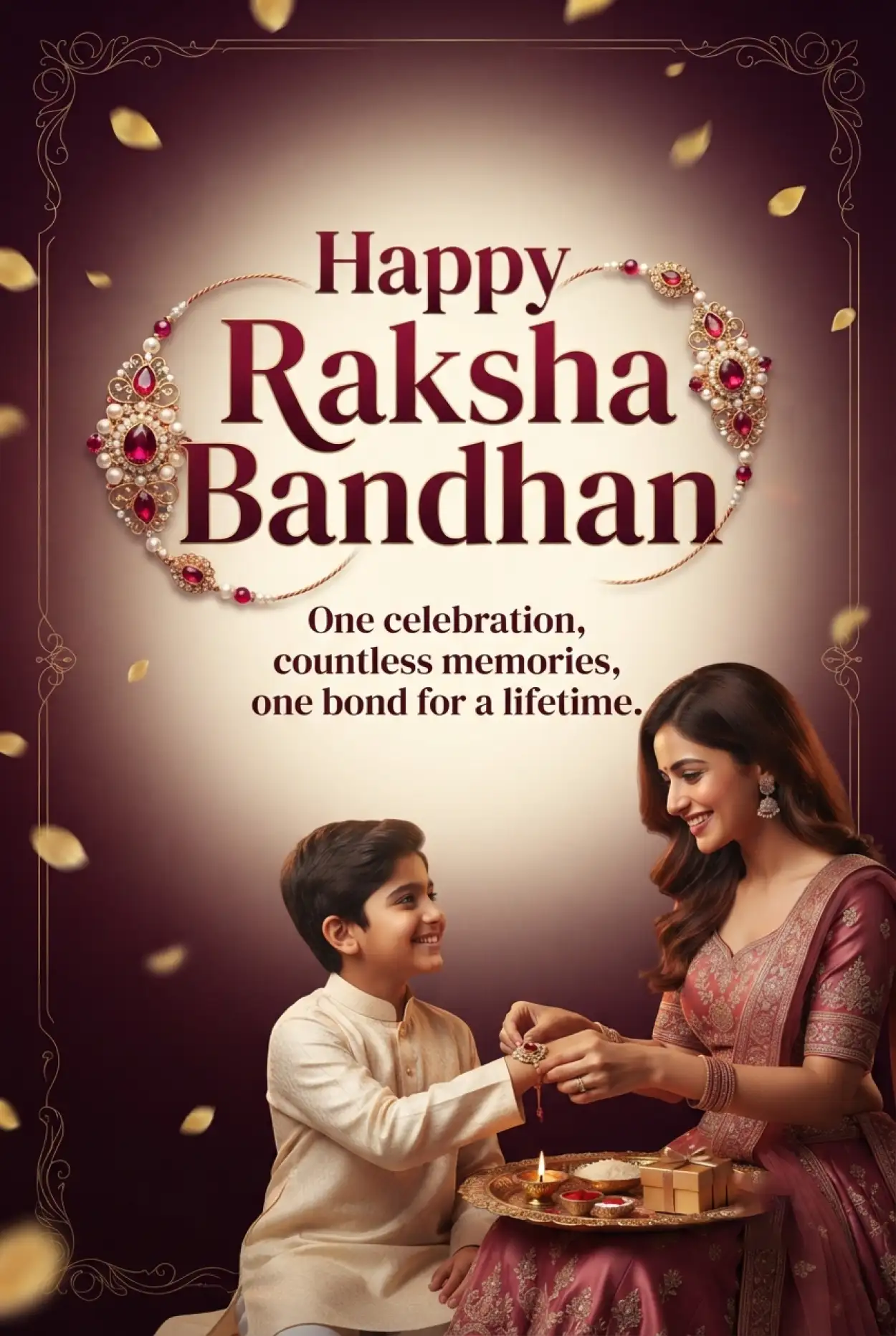 Free Download Happy Raksha Bandhan Greetings For Family Celebration - High Quality Happy Raksha Bandhan Greetings Image