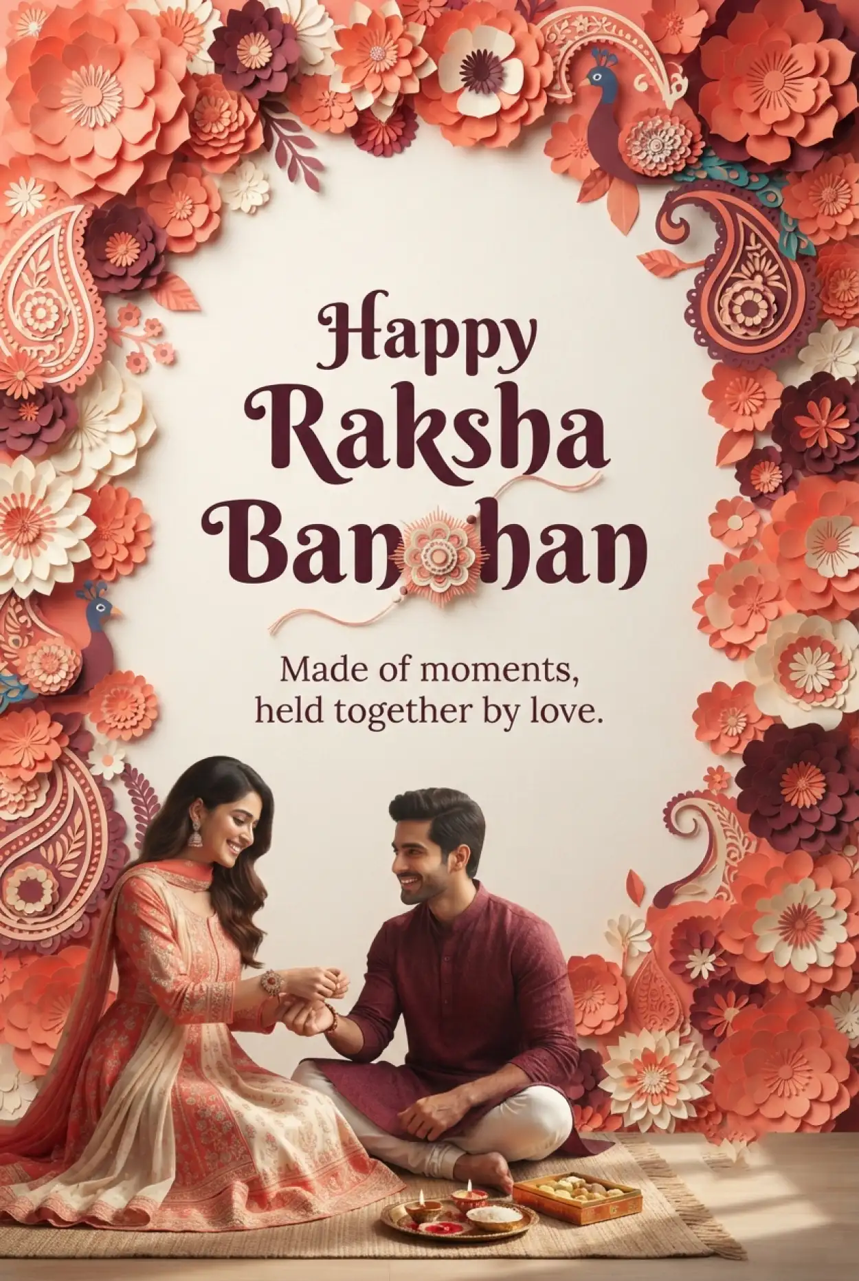 Free Download Happy Raksha Bandhan Greetings For Sister From Heart - High Quality Happy Raksha Bandhan Greetings Image