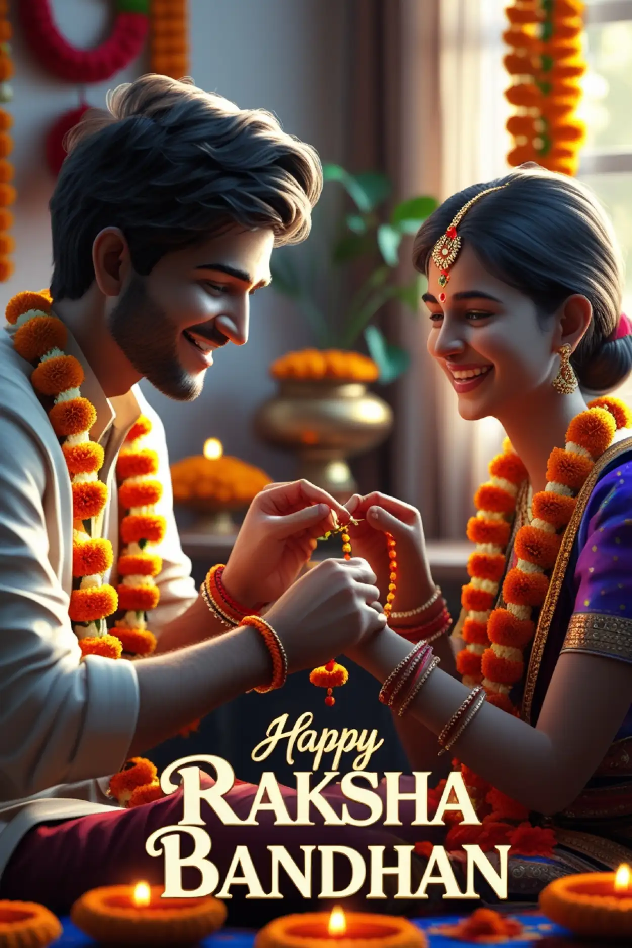 happy raksha bandhan invitation card online