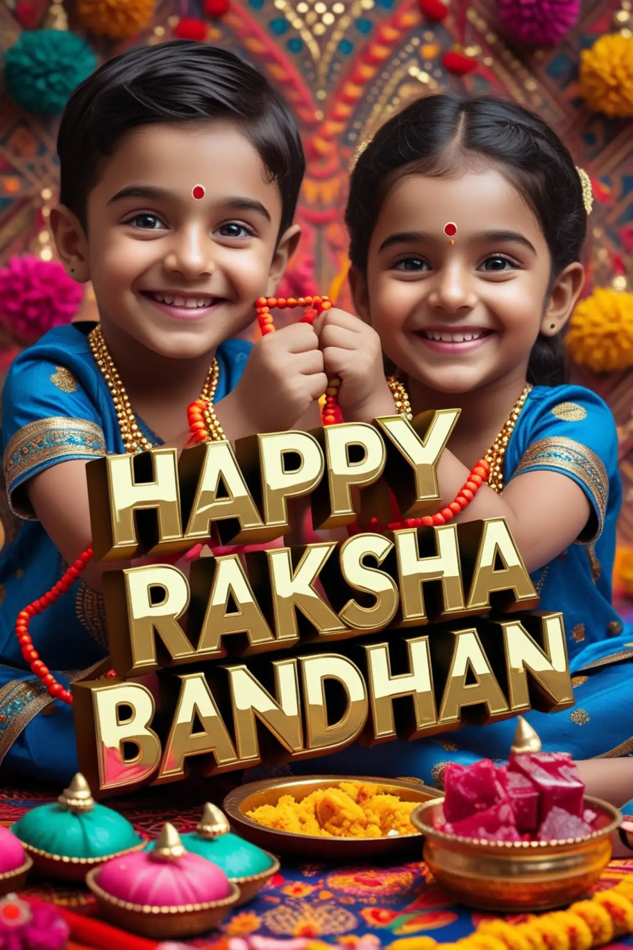 Free Download Happy Raksha Bandhan Quotes For Children - High Quality Happy Raksha Bandhan Wishes For Children Background