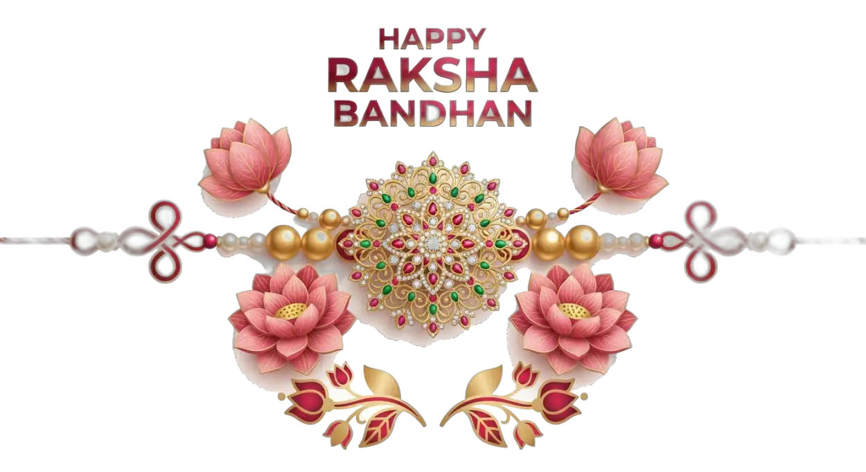 Free Download Happy Raksha Bandhan Rakhi Flowers Decoration Png Transparent Png - High Quality Happy Raksha Bandhan Png Transparent Transparent PNG