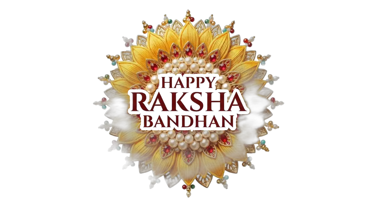 Free Download Happy Raksha Bandhan Transparent Png With Flowers - High Quality Happy Raksha Bandhan Png Transparent Transparent PNG