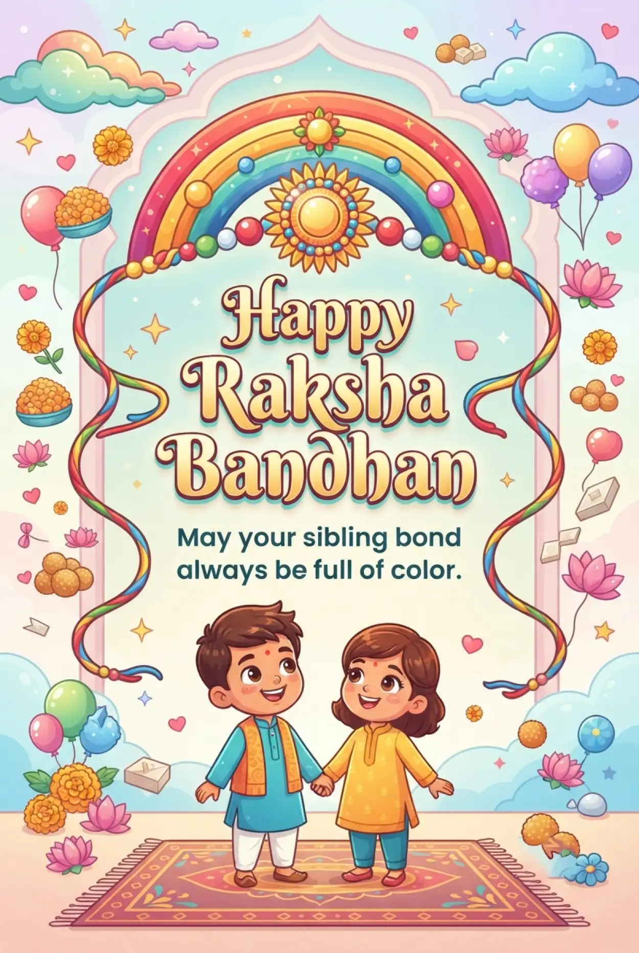 Free Download Happy Raksha Bandhan Wishes 2026 For Siblings - High Quality Happy Raksha Bandhan Wishes 2026 Image