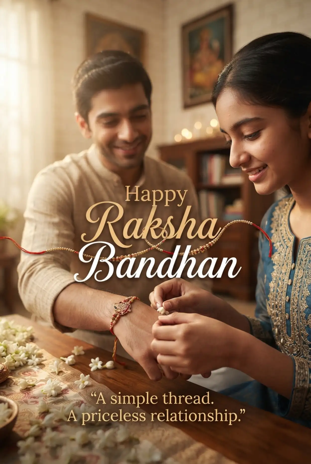 Free Download Happy Raksha Bandhan Wishes 2026 In Hindi - High Quality Happy Rakhi Wishes 2026 Image