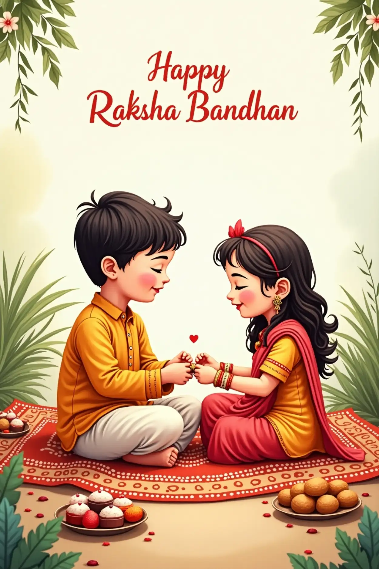 Free Download Happy Raksha Bandhan Wishes For Baby Girl - High Quality Happy Raksha Bandhan Wishes For Children Background