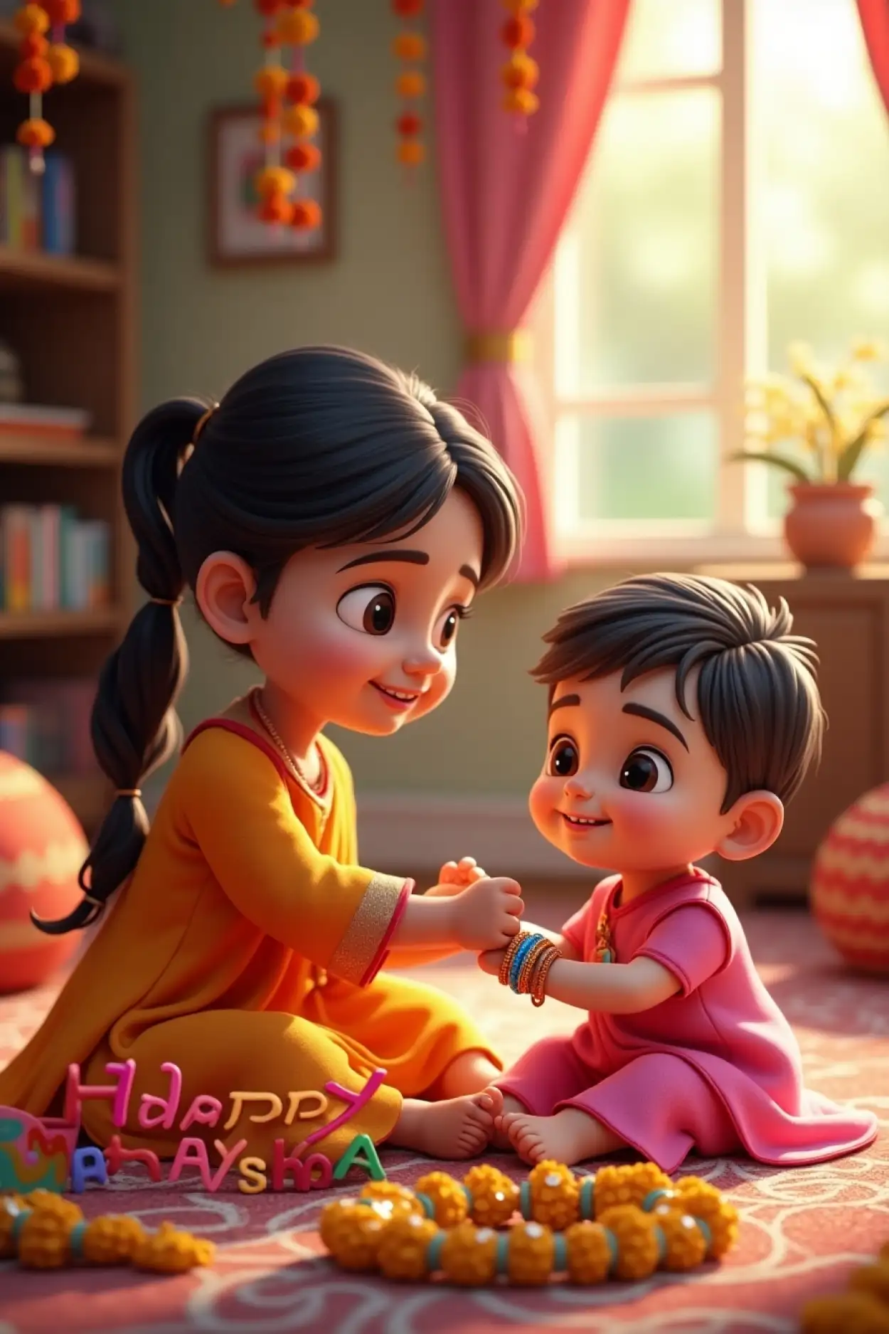Free Download Happy Raksha Bandhan Wishes For Cousins In Childhood - High Quality Happy Raksha Bandhan Wishes For Children Background