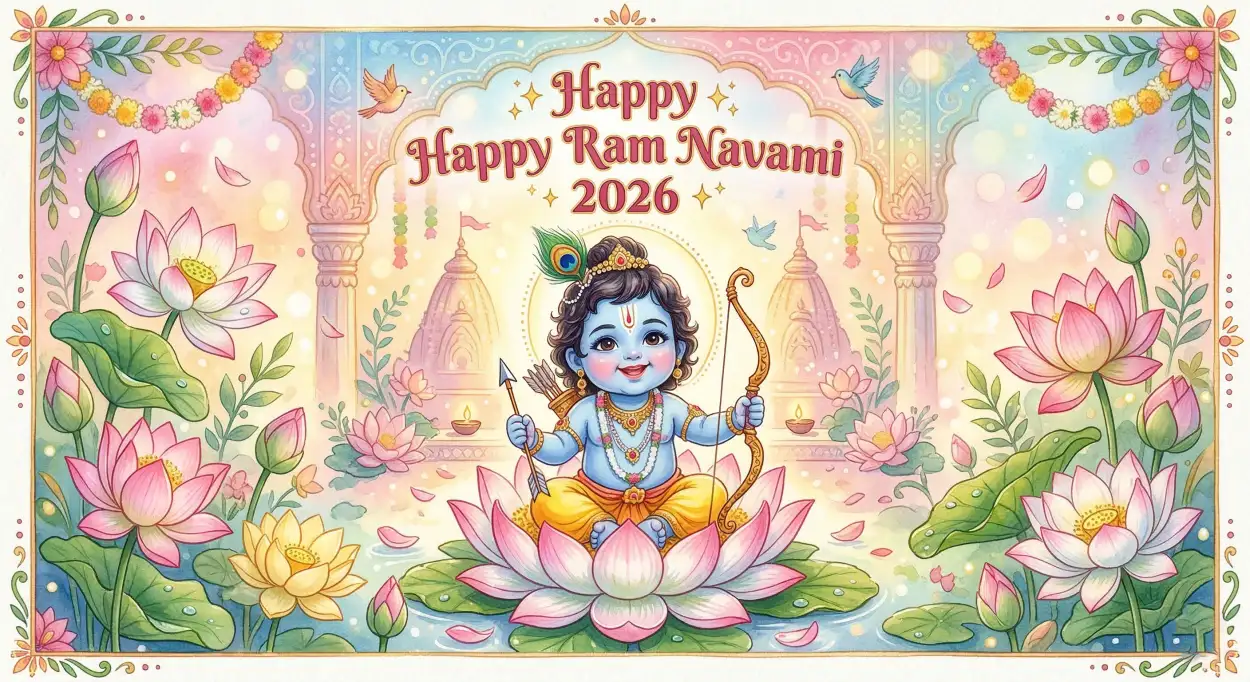 happy ram navami 2026 greeting card
