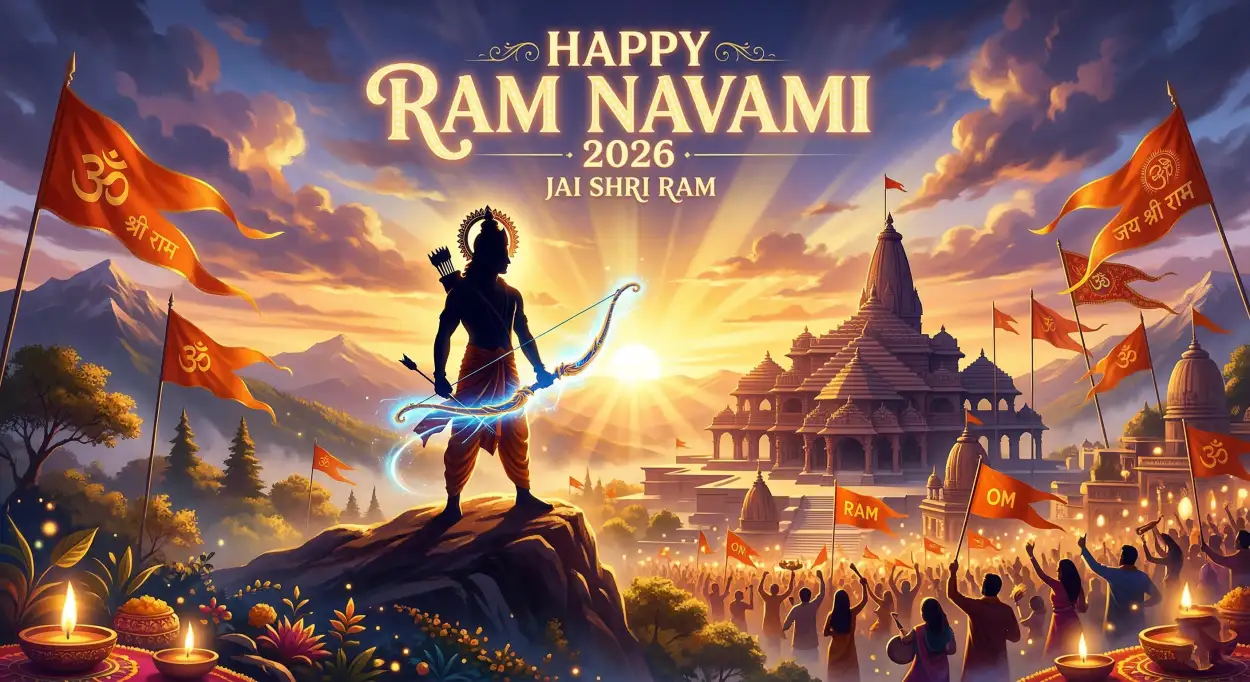 happy ram navami 2026 hd festival wallpaper