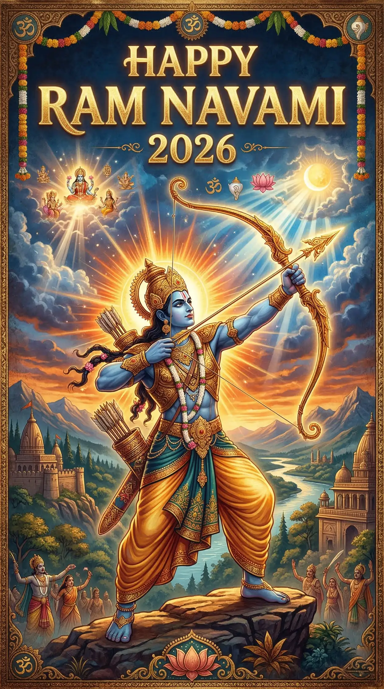 happy ram navami 2026 lord rama festival poster