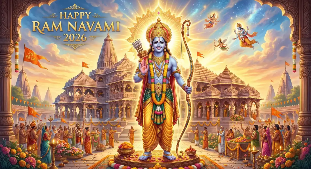 happy ram navami 2026 lord rama hd wallpaper