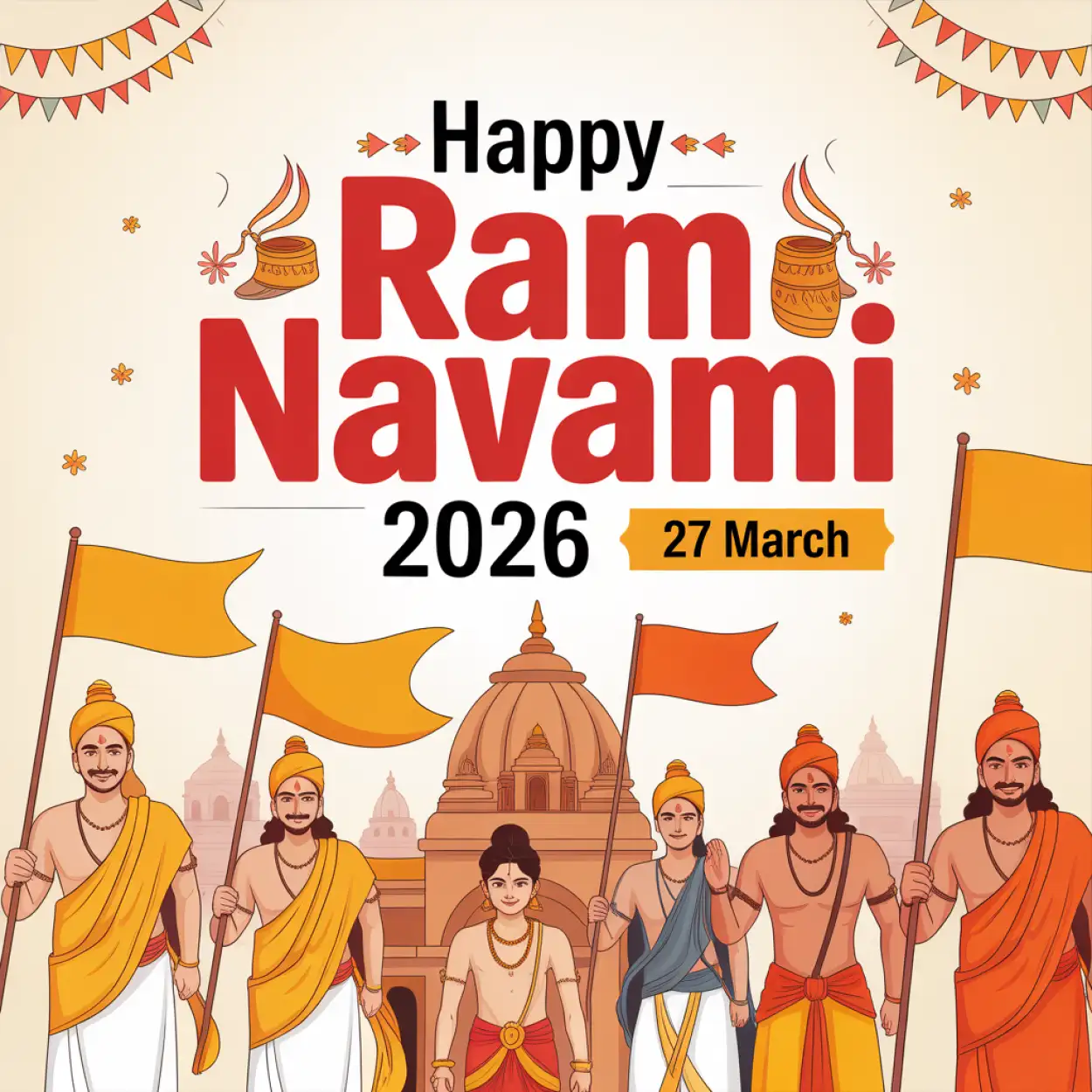 happy ram navami 2026 ram navami creative design