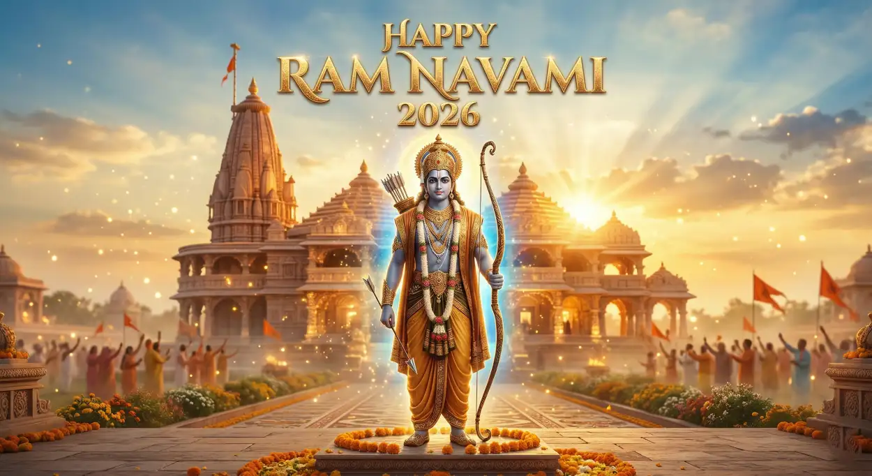 Free Download Happy Ram Navami 2026 Ultra Hd 4k Wallpaper Lord Ram - High Quality Happy Ram Navami 2026 Image