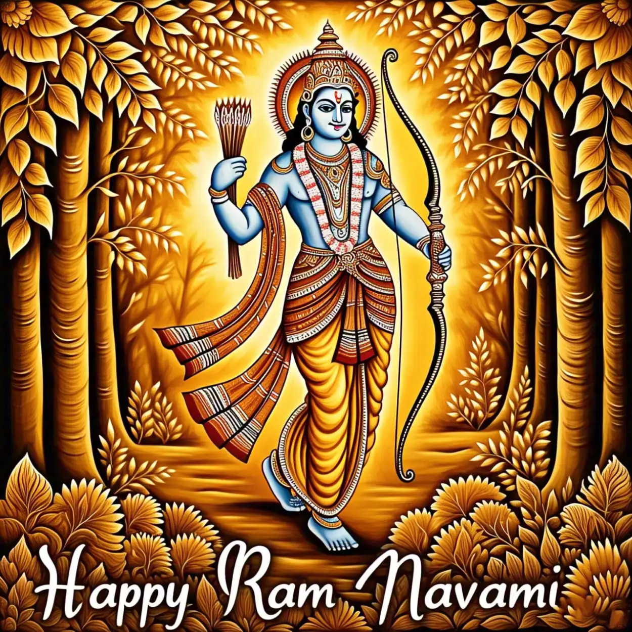 Happy Ram Navami golden temple image