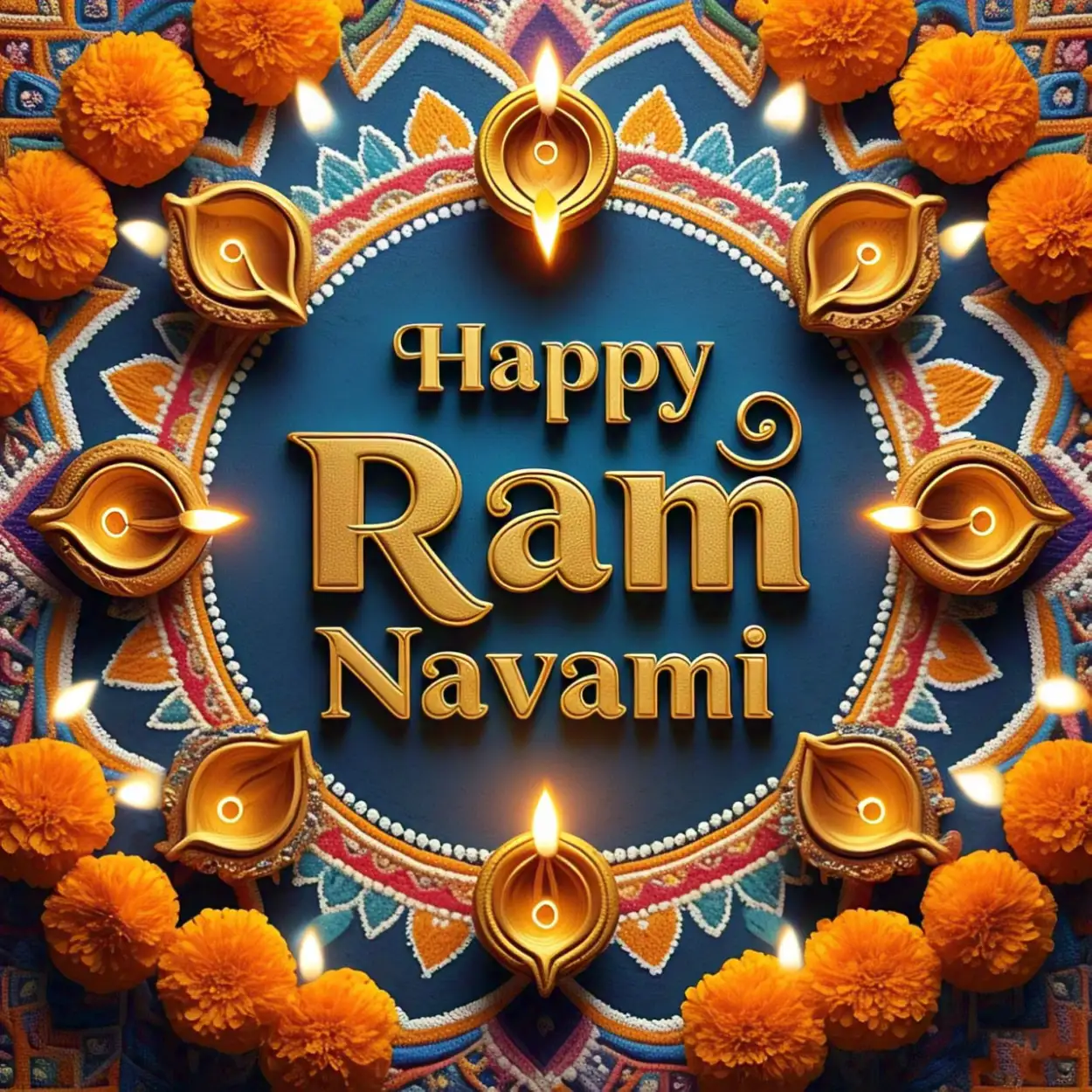 Free Download Happy Ram Navami Lettering Design - High Quality Happy Ram Navami Background