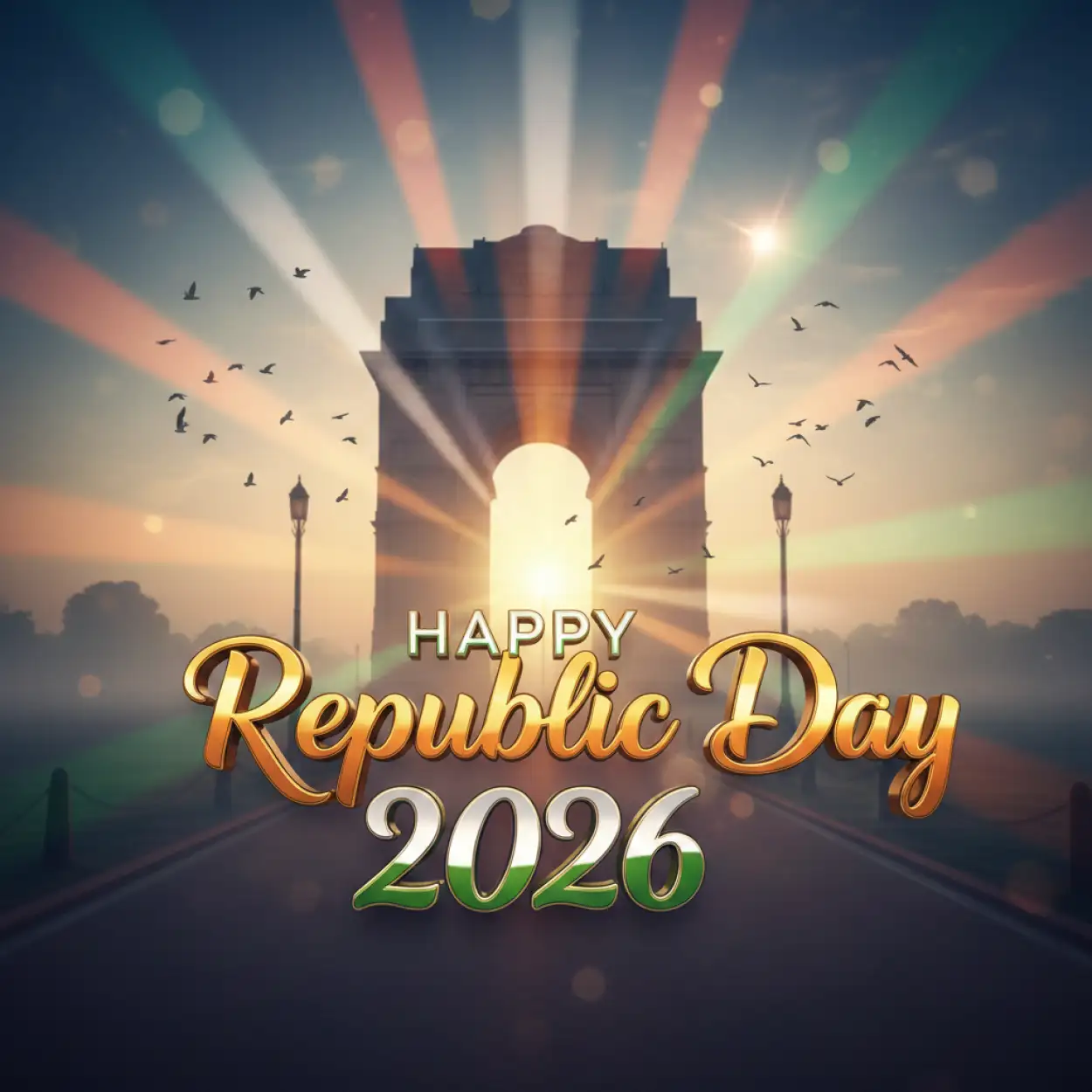 happy republic day 2026 a4 poster design