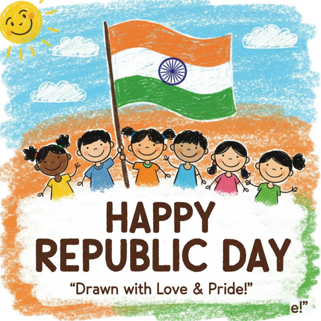 happy republic day banner for school