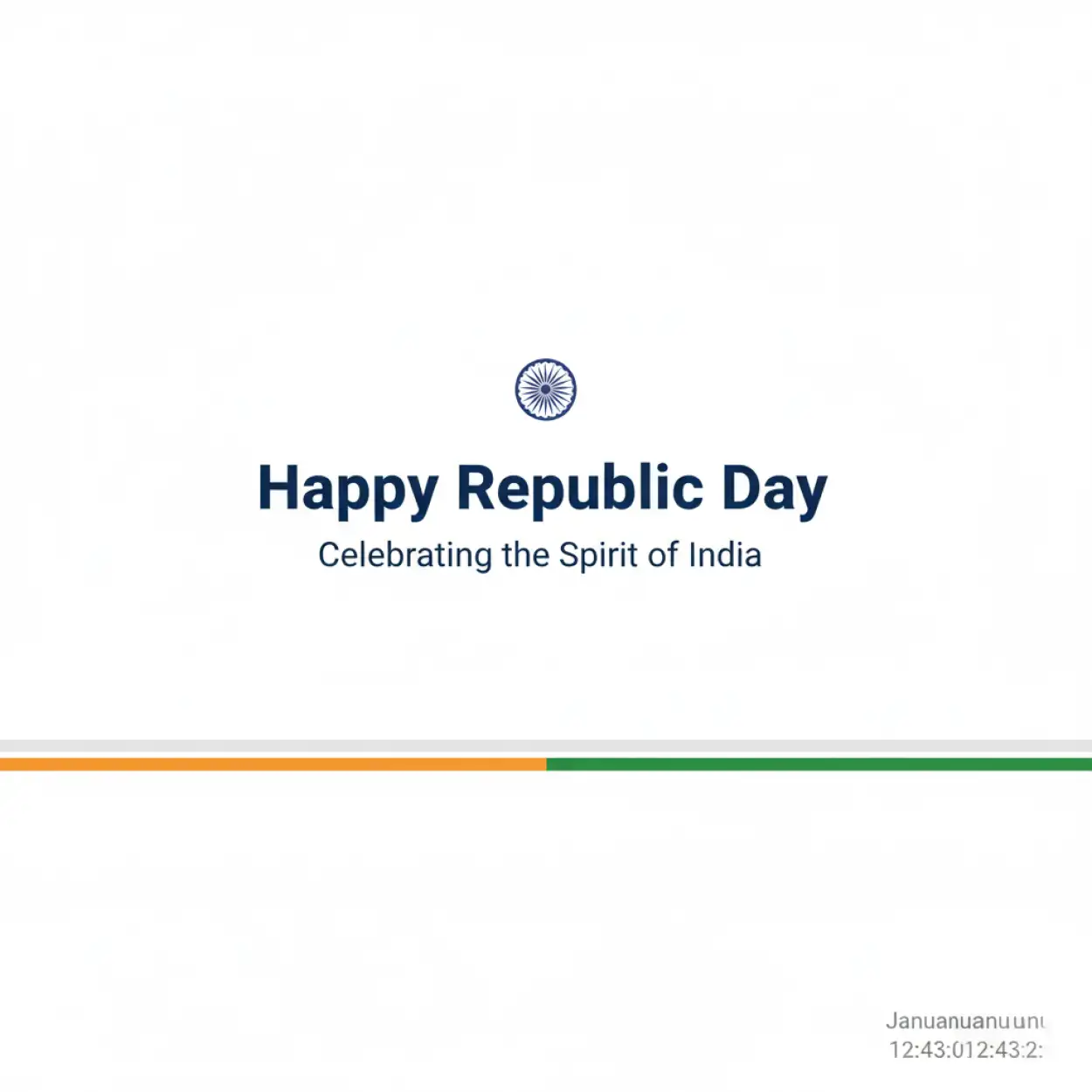 happy republic day banner minimal design