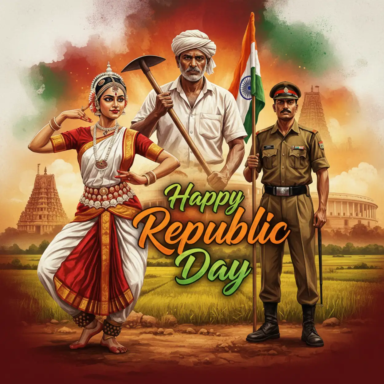 happy republic day republic day poster hd