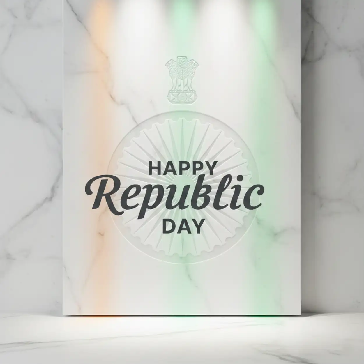happy republic day wishes minimal design