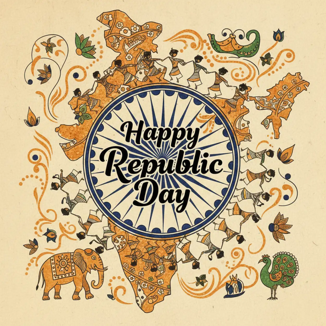 happy republic day wishes typography