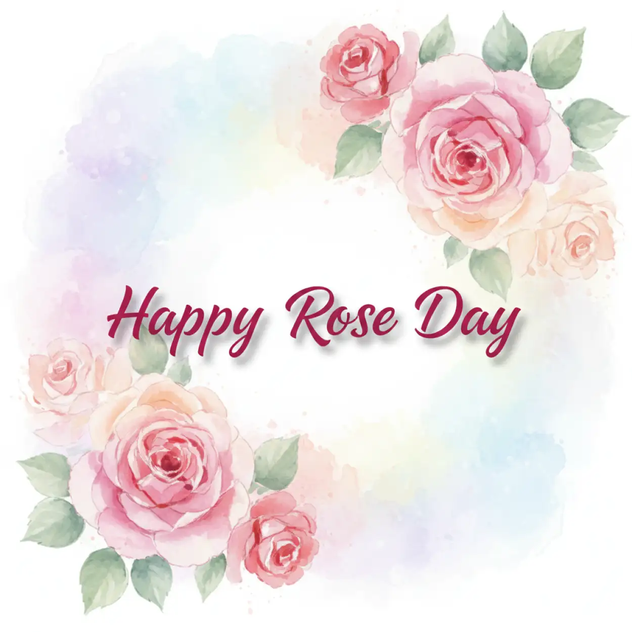 happy rose day floral background